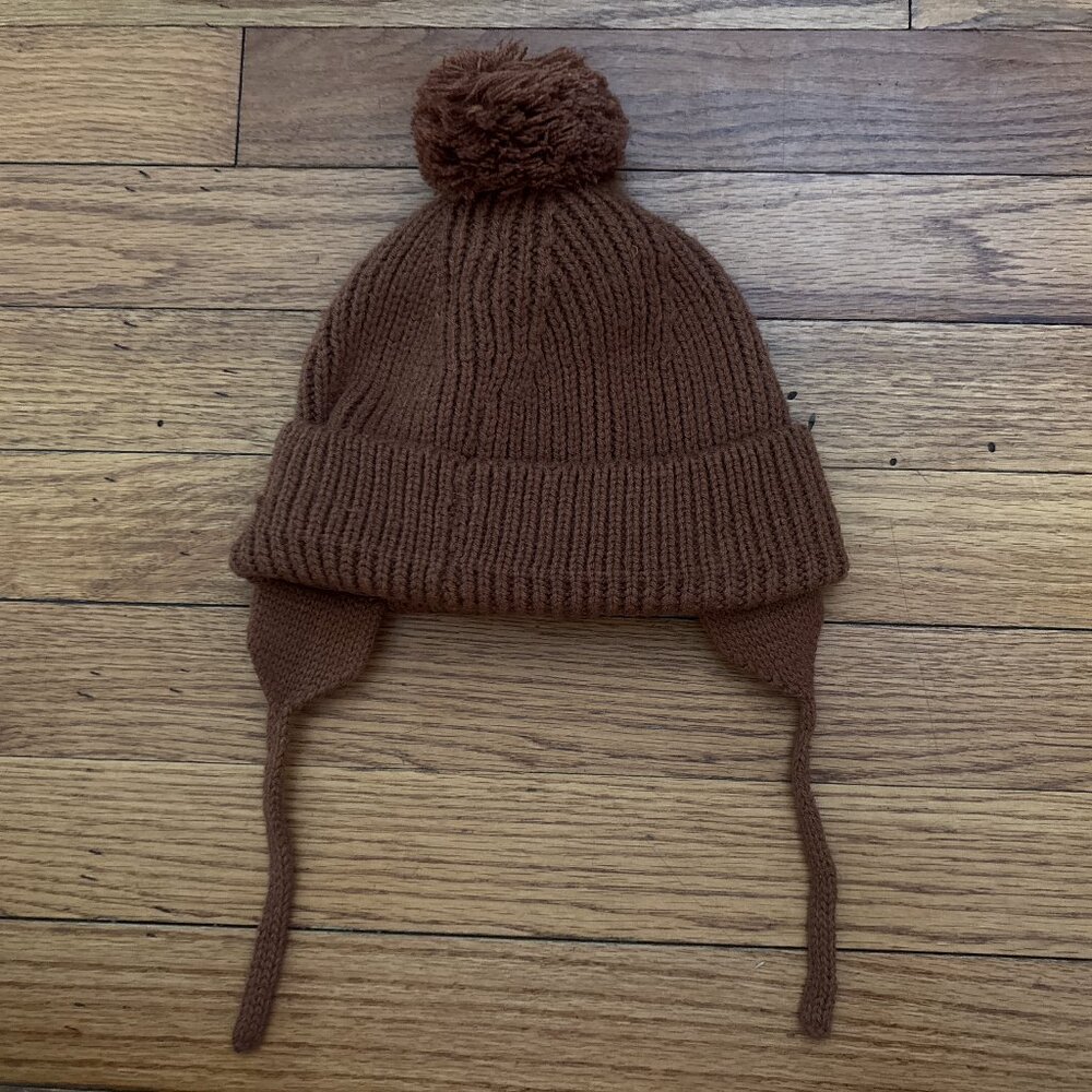 Zara Kids Brown Pom Pom Hat